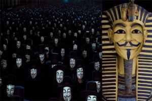 'Guy Fawkes' 'mask' 'v for vendetta in Egypt' 'Youth Movement' 'Egyptian anonymous'